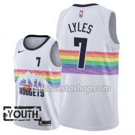 Camiseta Niños NBA Denver Nuggets Trey Lyles 7 2018-19 Nike City Edition Blanco Swingman